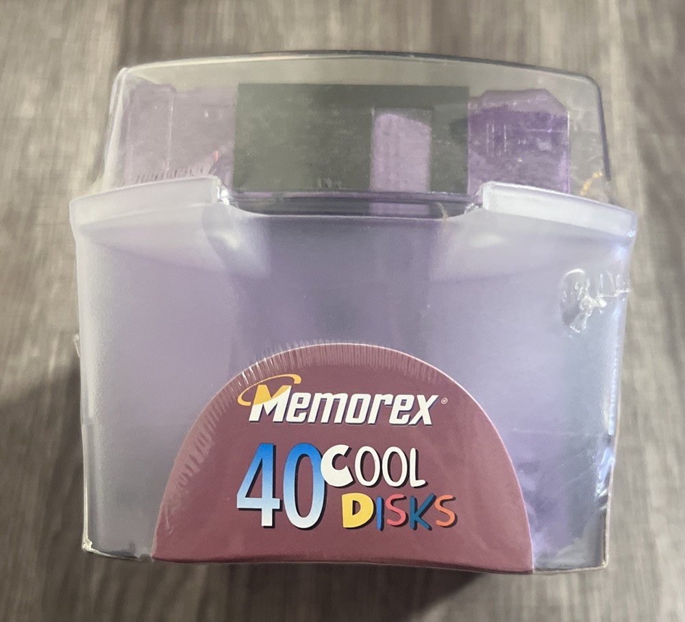 Memorex 40 Pack Cool Disks 3.5” Diskettes PC Formatted Computer Sealed