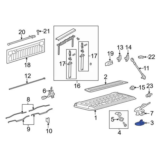 Genuine Ford Tailgate Handle 8L3Z9943400AA