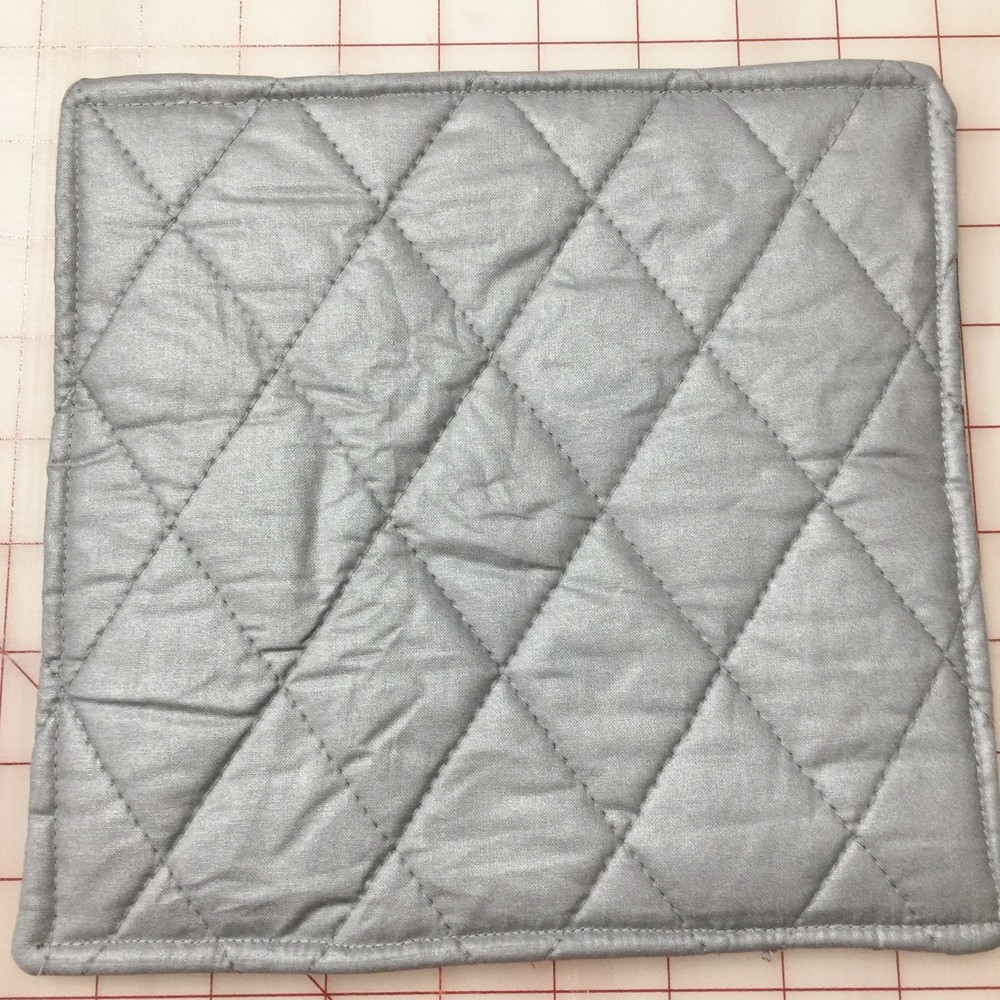 Handmade Quilted Potholder: Retro Atomic Print Hotpad