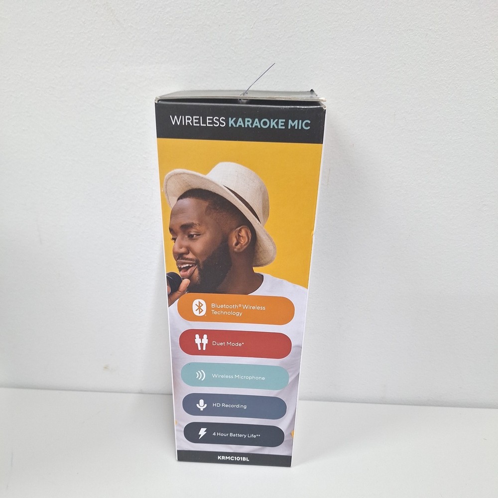 Core Innovations KRMC101BL Wireless Bluetooth Karaoke Microphone with Built-in