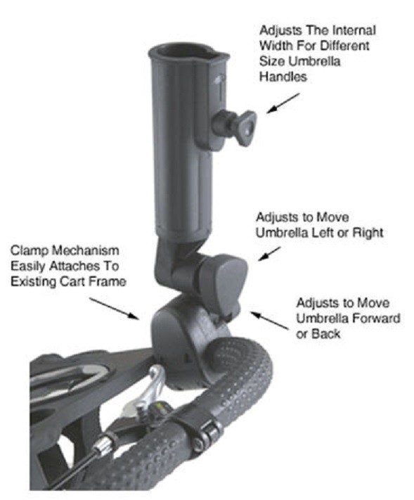 New Bag Boy Golf Push Pull Cart Umbrella Holder