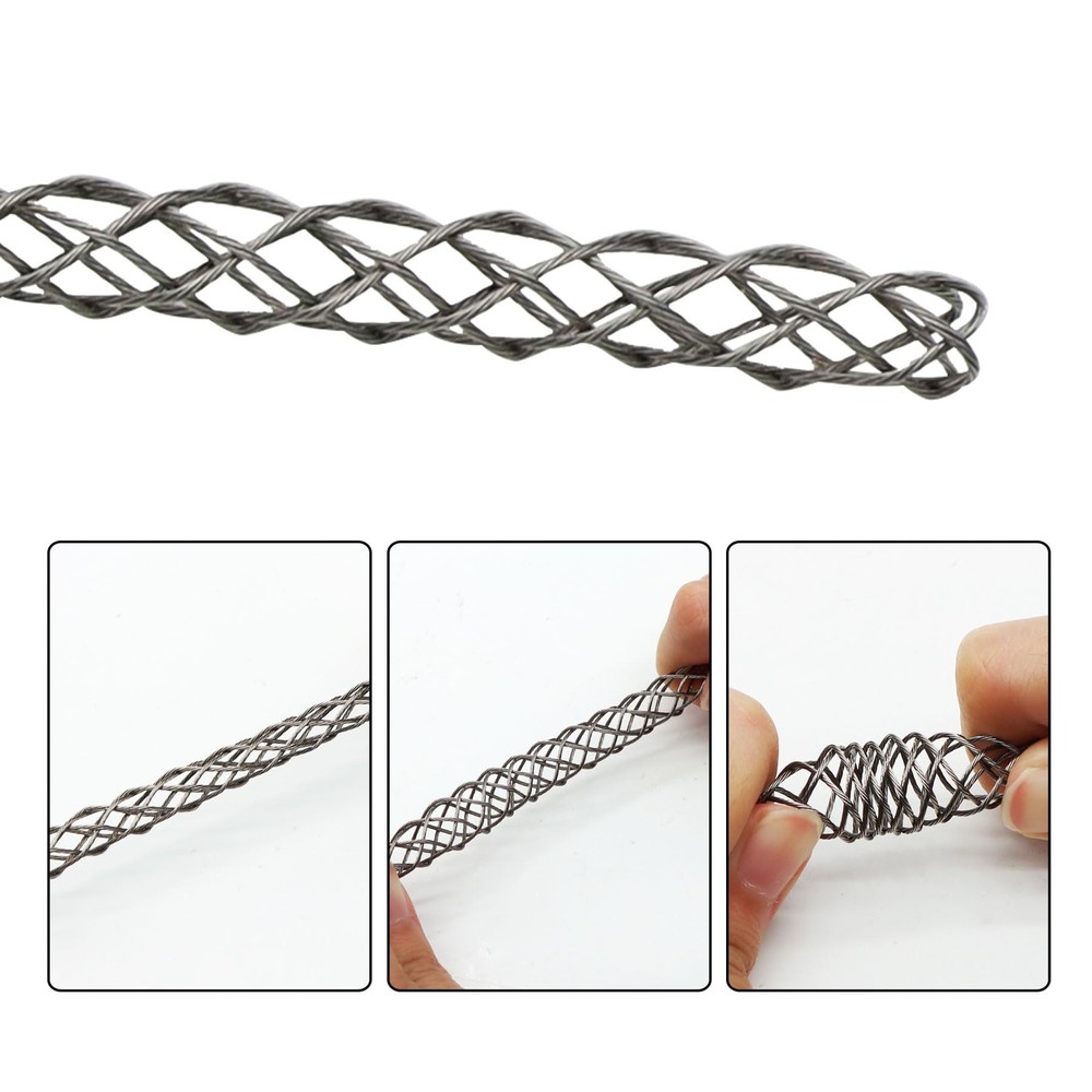 1 Pack Cable Pulling Grip, Electrical Wire Puller Socks, Stainless Steel Mesh...