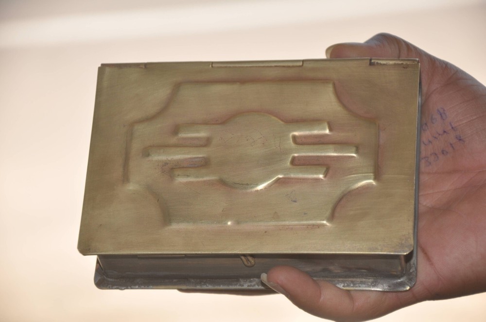 Vintage Brass Handcrafted Book Shape Betel Nut Box