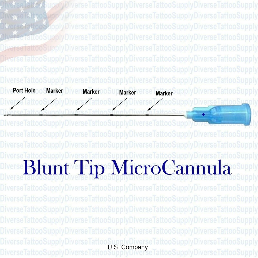 Blunt-Tip Cannula Blue Micro Dermal