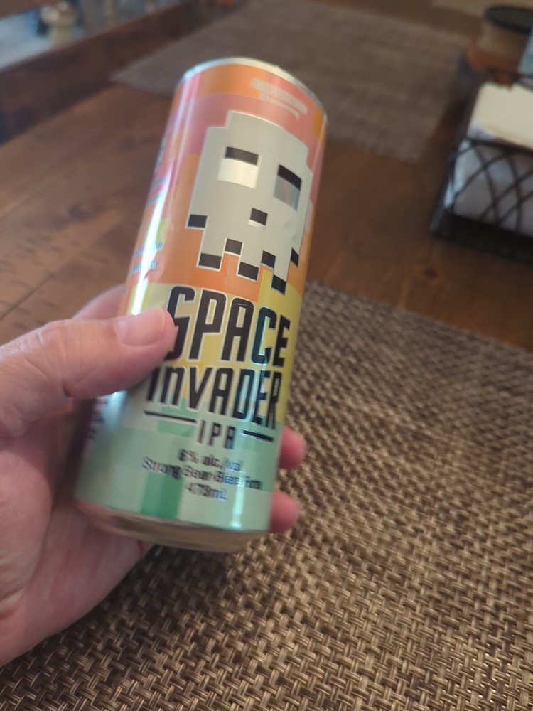 Space Invaders IPA Empty Promo Beer Can