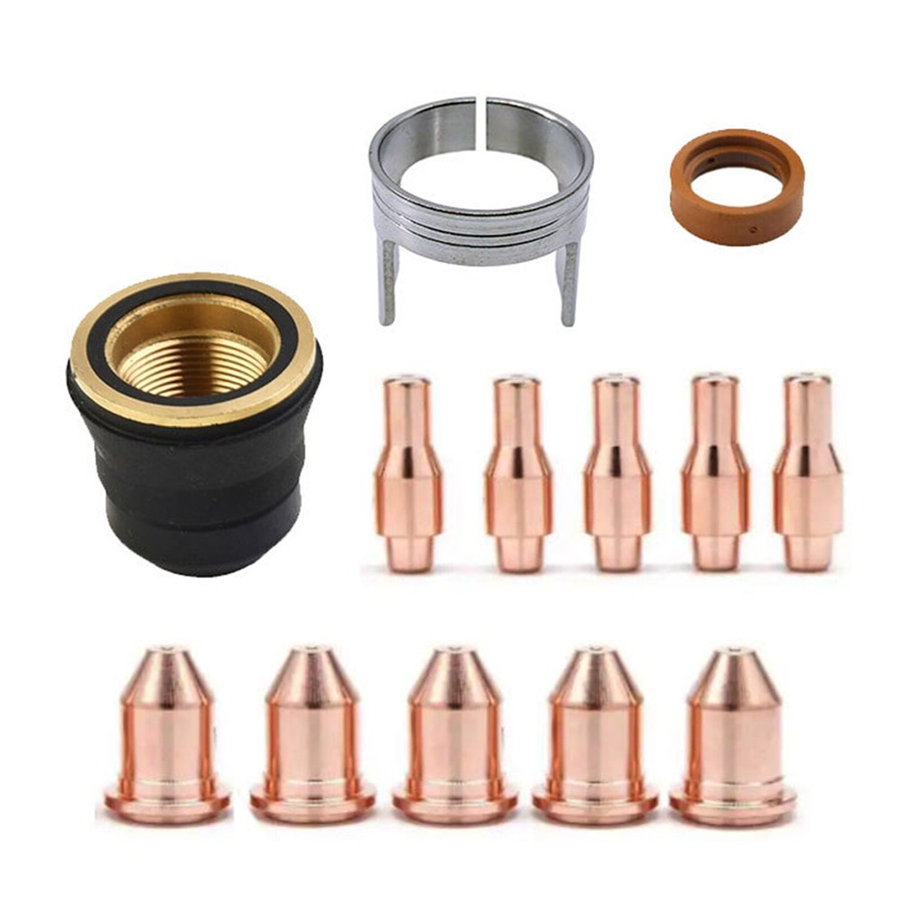 Titanium 45A Plasma Cutter Nozzle And Electrode Replacement Kit 13PCS
