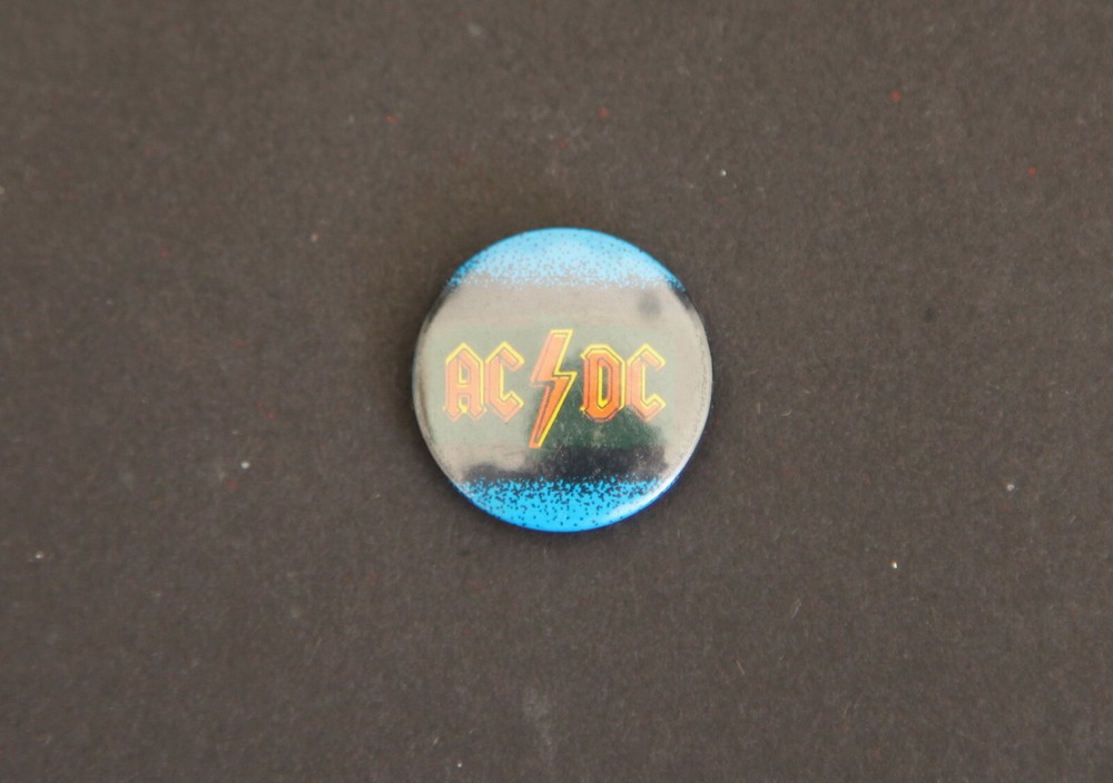 AC/DC - Original 1980’s Round Lapel Pin Pinback Button Badge