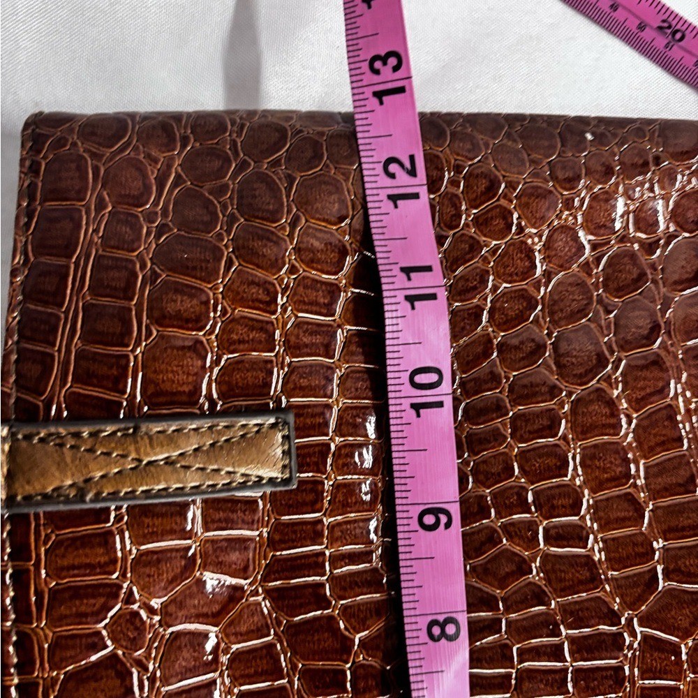 Jaclyn Smith Rich Brown Croc-Pattern Tote