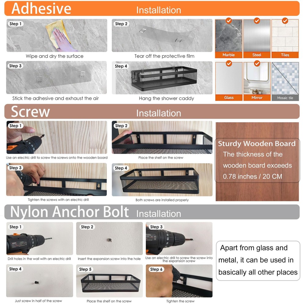 Metal Wire Storage Baskets with Open Front, Multi-Purpose Organizer Bins with...