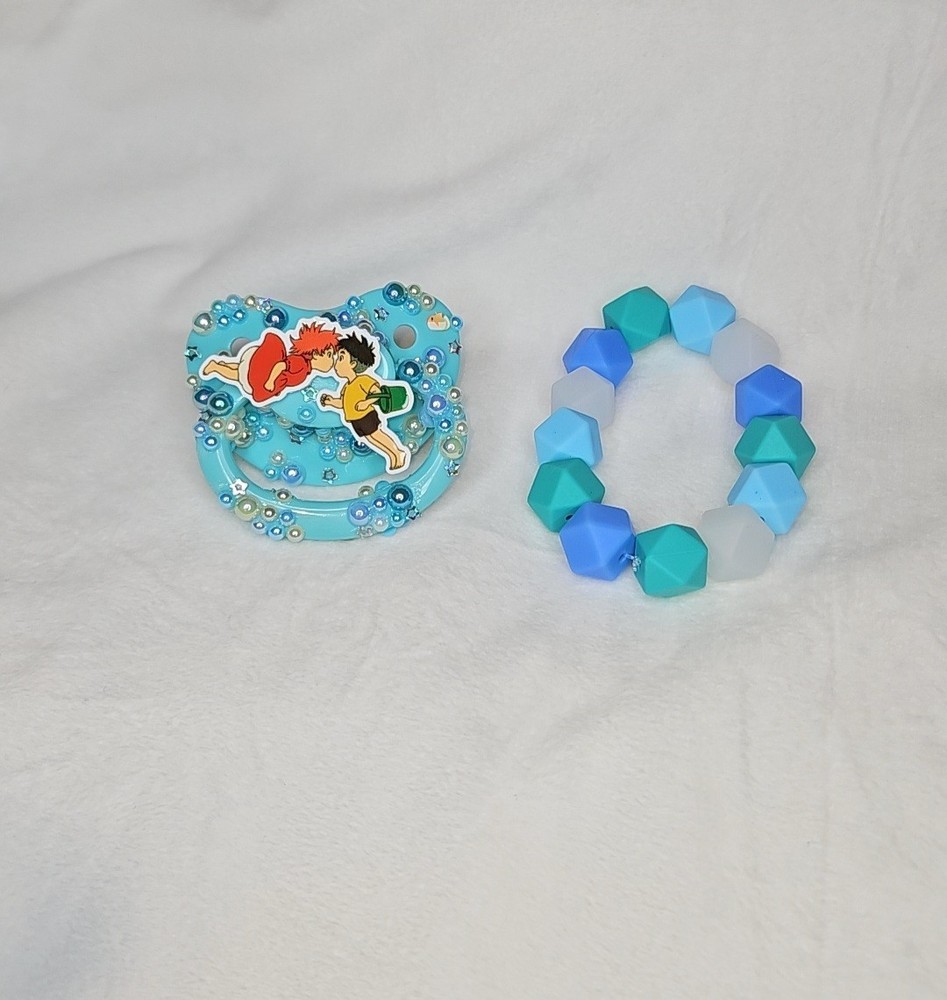 Adult pacifier and teether bracelet