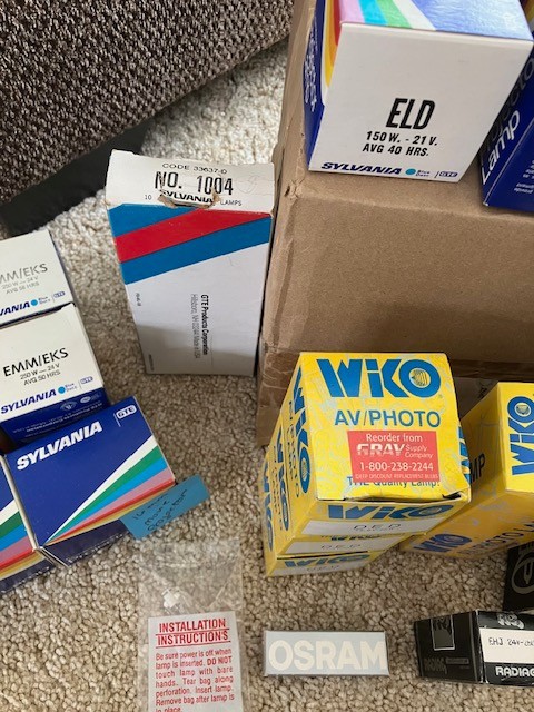 AV Projector Lamp Bulb Bulbs Various Brands Old Stock Open Untested