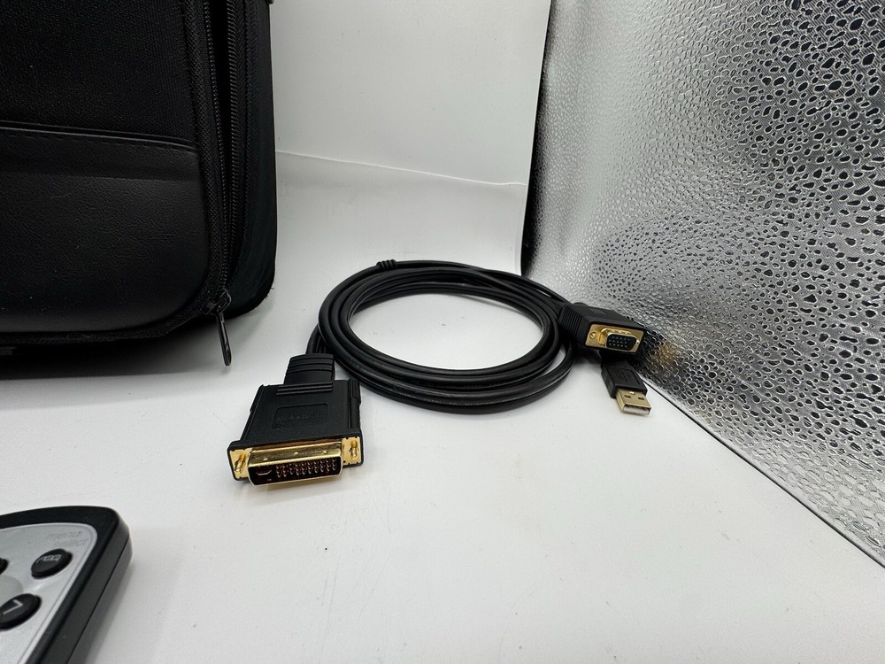 InFocus LP530 DLP Projector With Original Carrying Powers On Untested