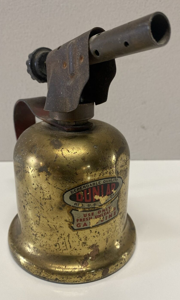 Vintage Brass Dunlap Gasoline Torch Steampunk Decor