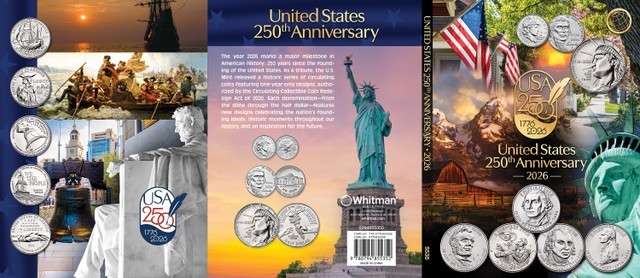 Whitman 250th America Celebration Coin Folder – Single Mint / Type Set #5535