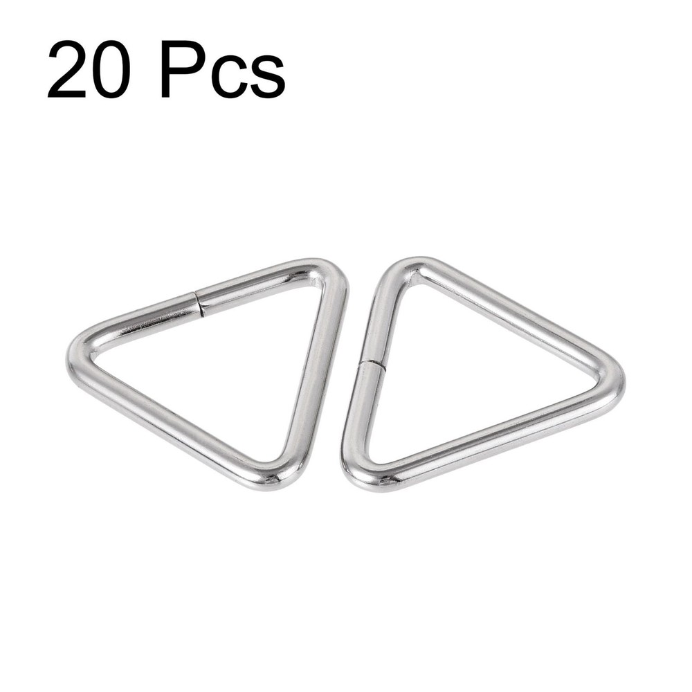Metal Triangle Ring Buckle 0.98" (25mm) Inner Width 20pcs