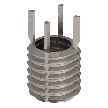 Key Locking Thread Insert, Thin Wall, 4 Keys, 7/16"-14 Int Thrd Sz, 9/16"-12