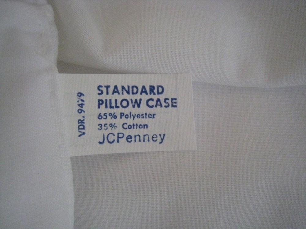 JC PENNEY CROCHETED BELLS WHITE STANDARD (PAIR) PILLOWCASES