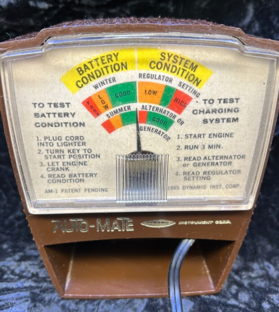 AUTO-MATE Car Analyzer (c) 1965 DYNAMIC AM-1. car volt meter and charging system