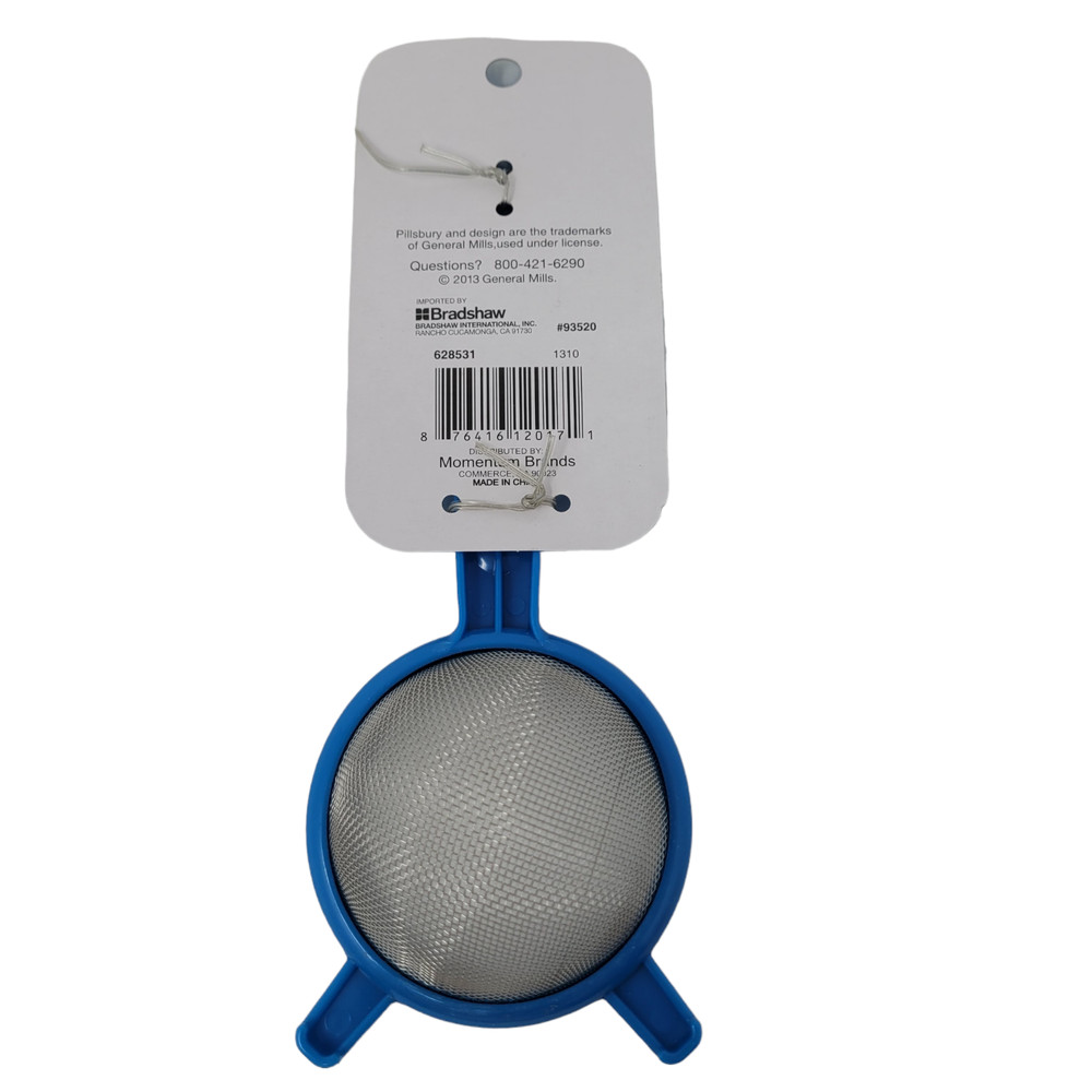 Pillsbury Doughboy 2.5" Mesh Strainer Kithchen Tool Utensil NEW Blue