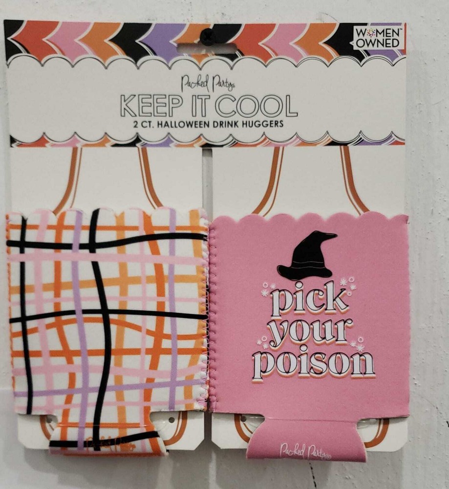 Women Owned Packed Party Keep It Cool 2ct Halloween Drink Huggers