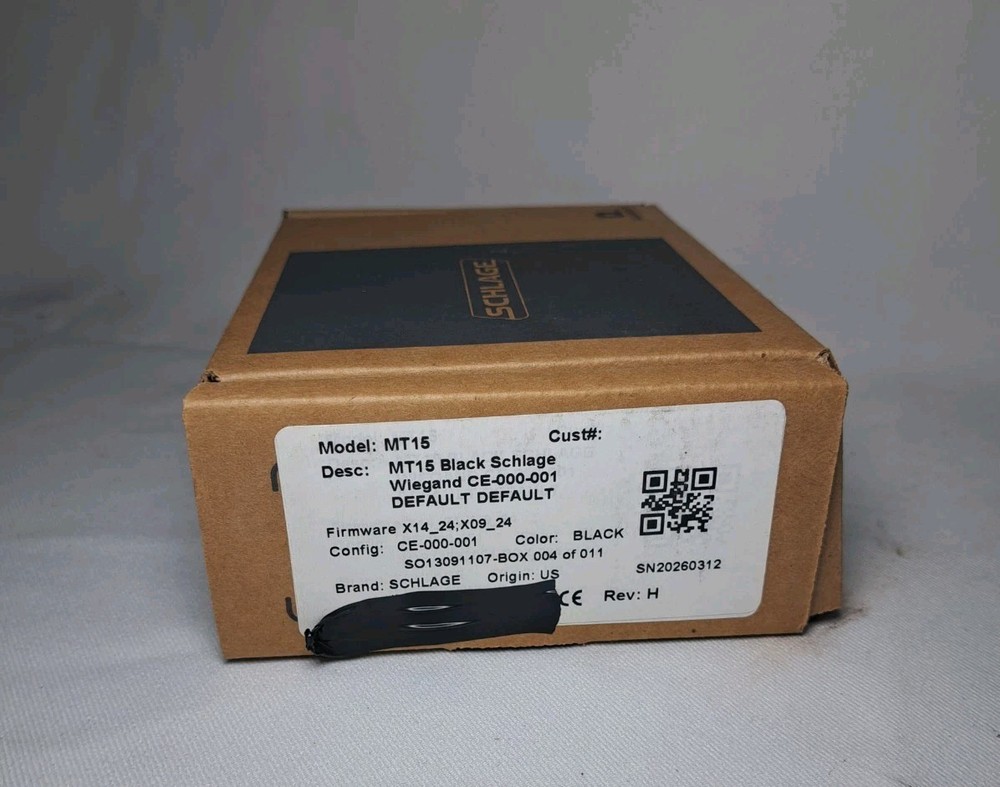 Schlage Mt15 Card Reader Access Device, Single Gang