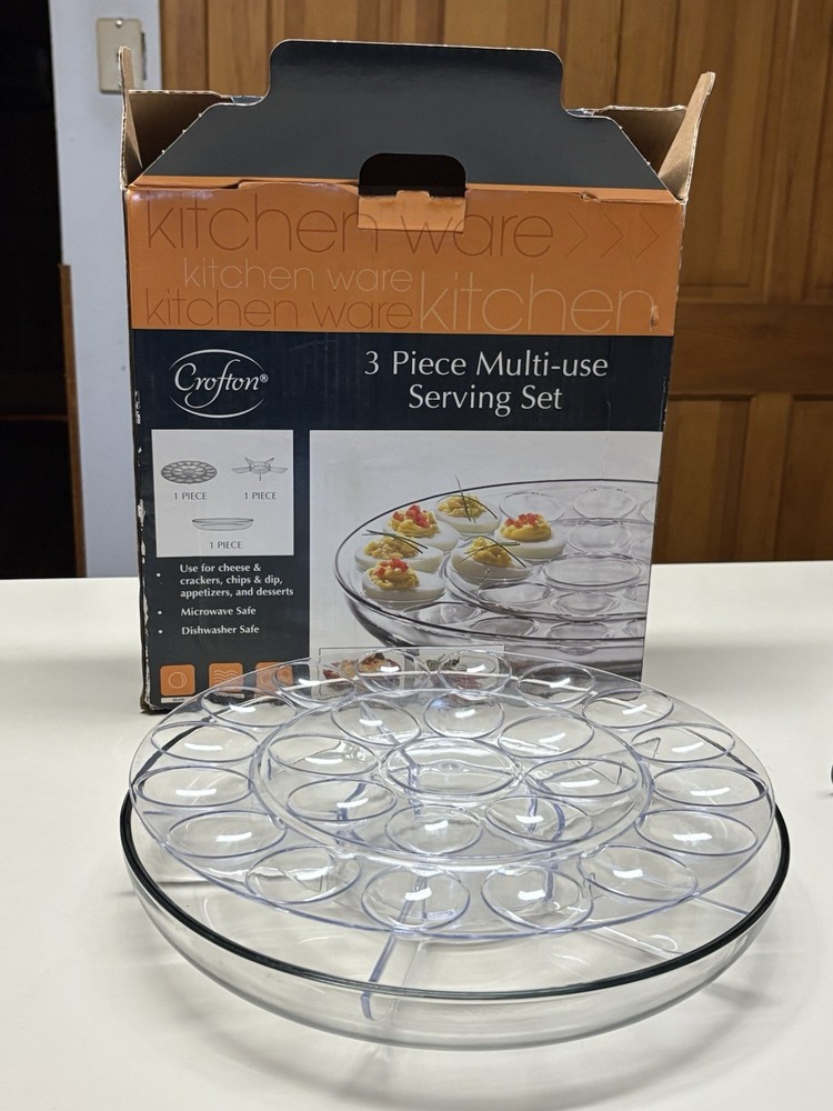 Crofton Kitchenware 3 PC. Multi-use Serving Set- VGUC-Barely Used, Versatile!!🤪
