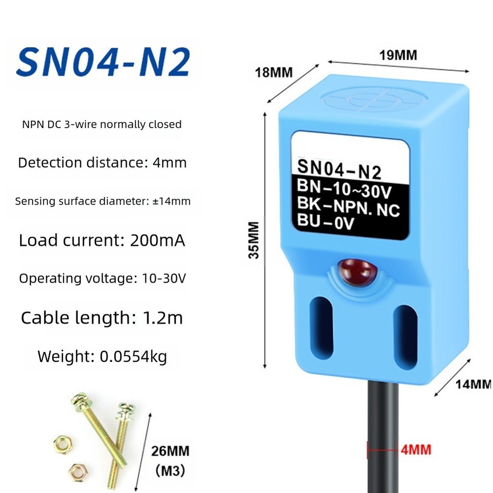 For machine Tool Compatible SN04N2 NPN Inductive Proximity Sensor Set of 4