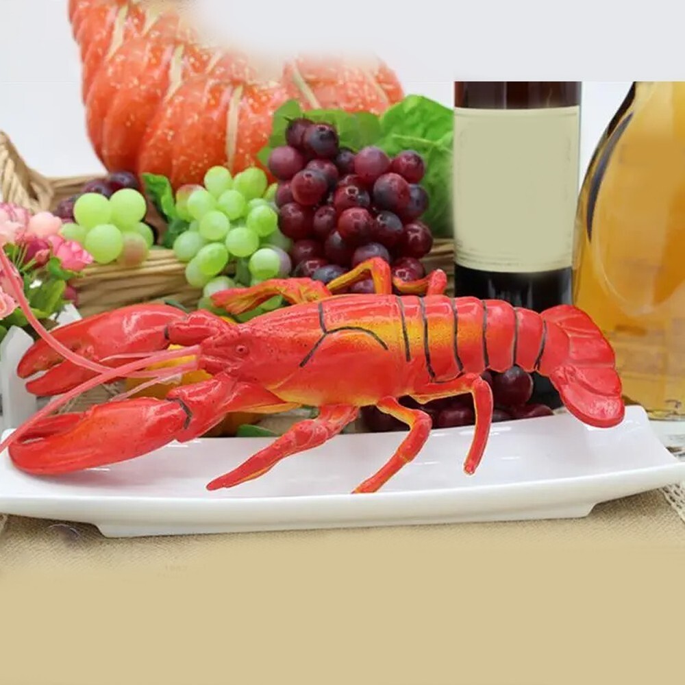 Creative Lifelike Red Lobster Decor for Kitchen Realistic Lobster Model