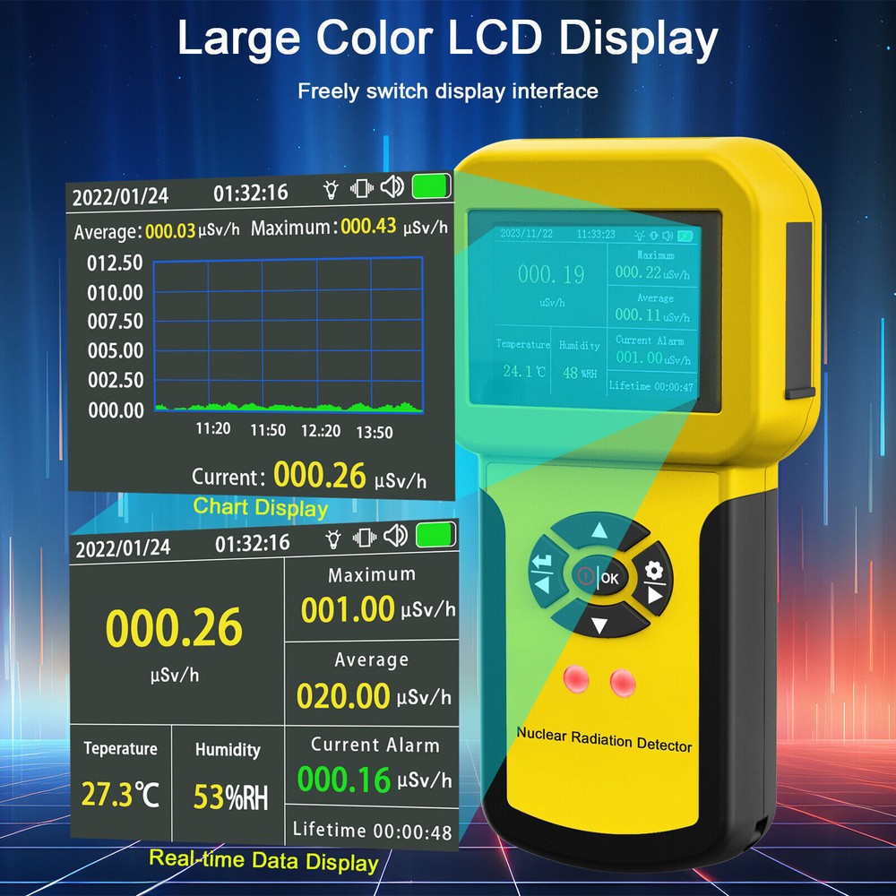 Digital LCD Electromagnetic Radiation Detector GM Meter β γ X-Ray Dosimeter Test