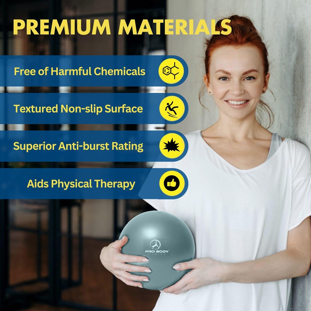 Ball 9 Inch - Small Exercise Ball for Between Knees or Barre Core Ab Workouts...