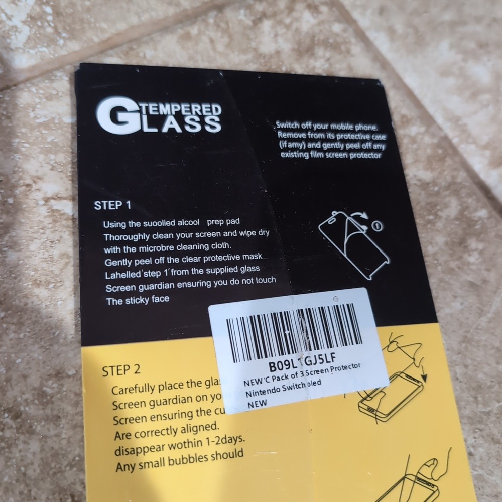 3 Pack-Tempered Glass Screen Protector For Nintendo switch OLED Model 2021, 9H