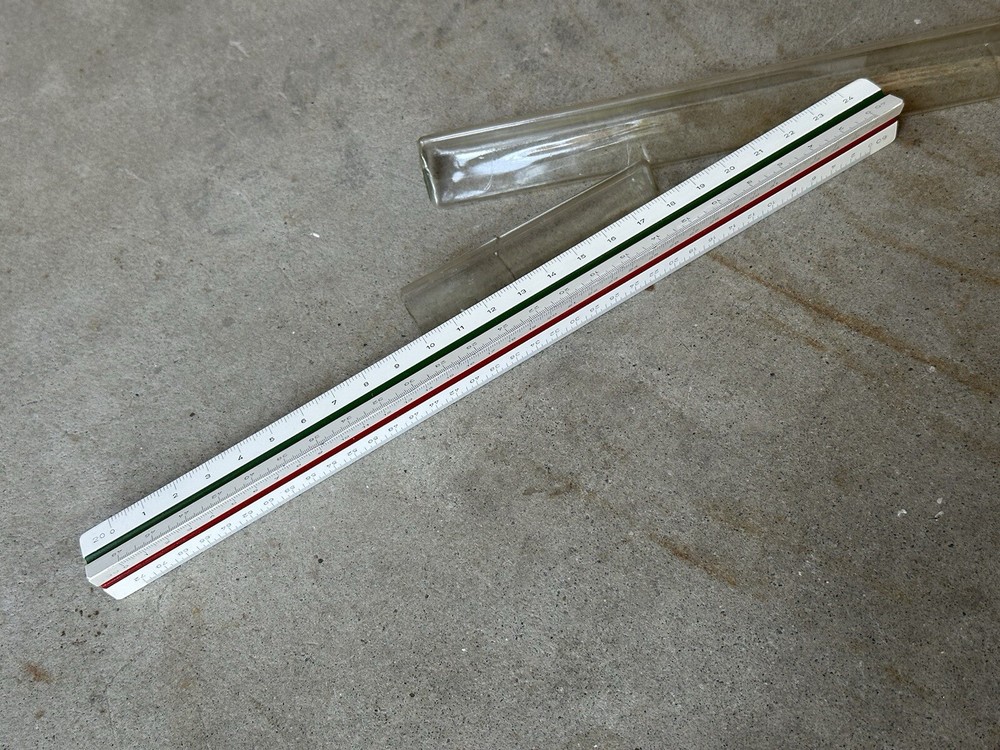 Vintage Alvin 241 Series Engineering Drawing Triangle Ruler West Germany