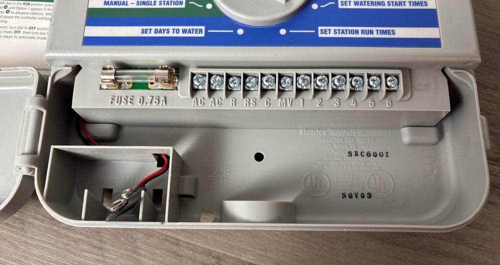 Hunter SRC Plus Sprinkler Irrigation 6-Zone Controller Timer Unit - Timer Only