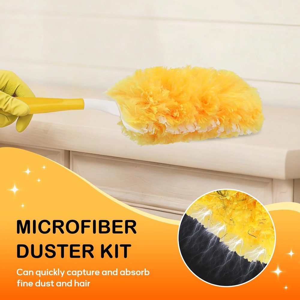 30 Count Duster Refills for Swiffer Duster with 1 Handle Dusters for Cle