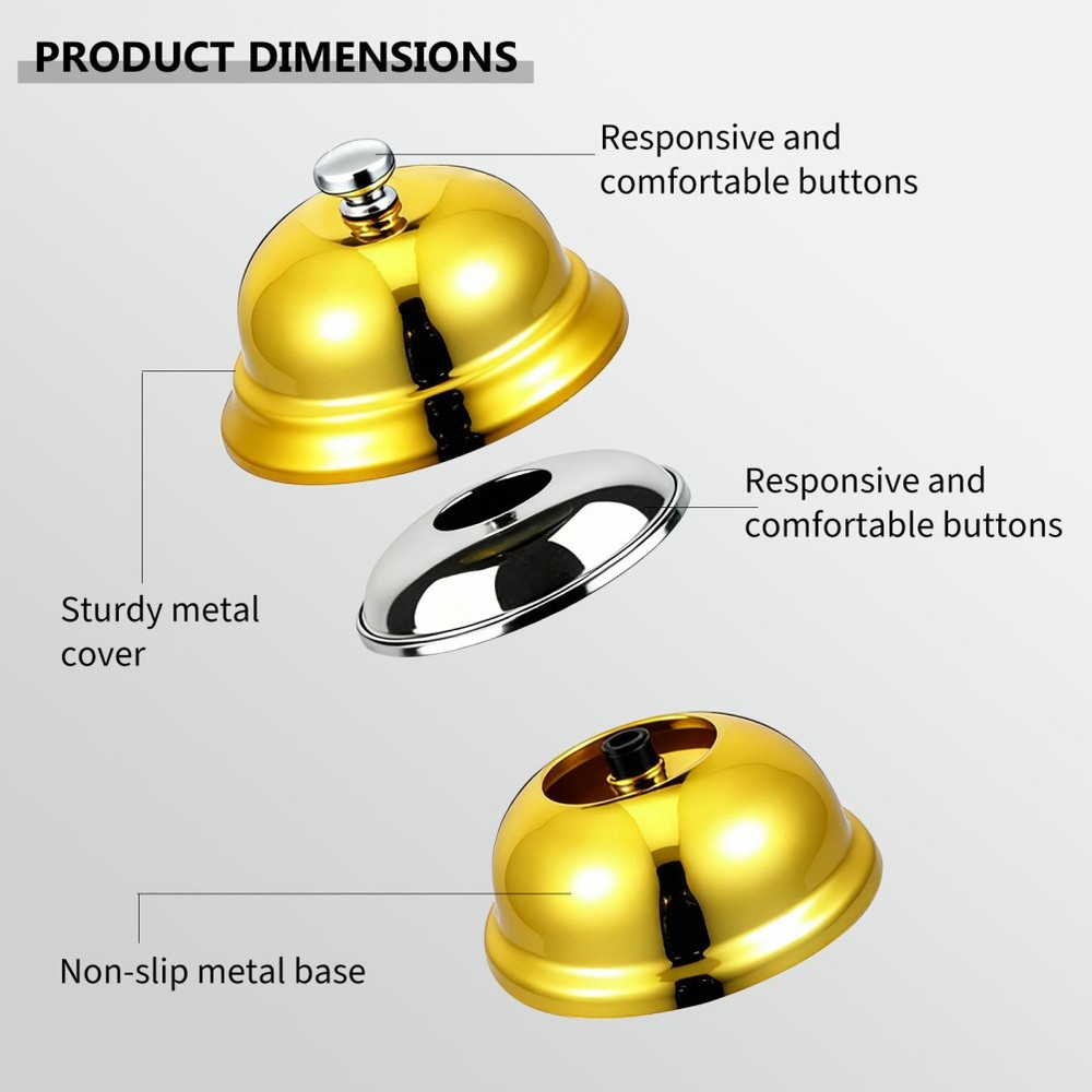 Creative Reception Bell Pressing Service Bell Metal for Restaurant Kitchen