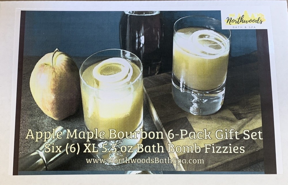 Apple Maple Bourbon 6-pack Bath Bomb Gift Set