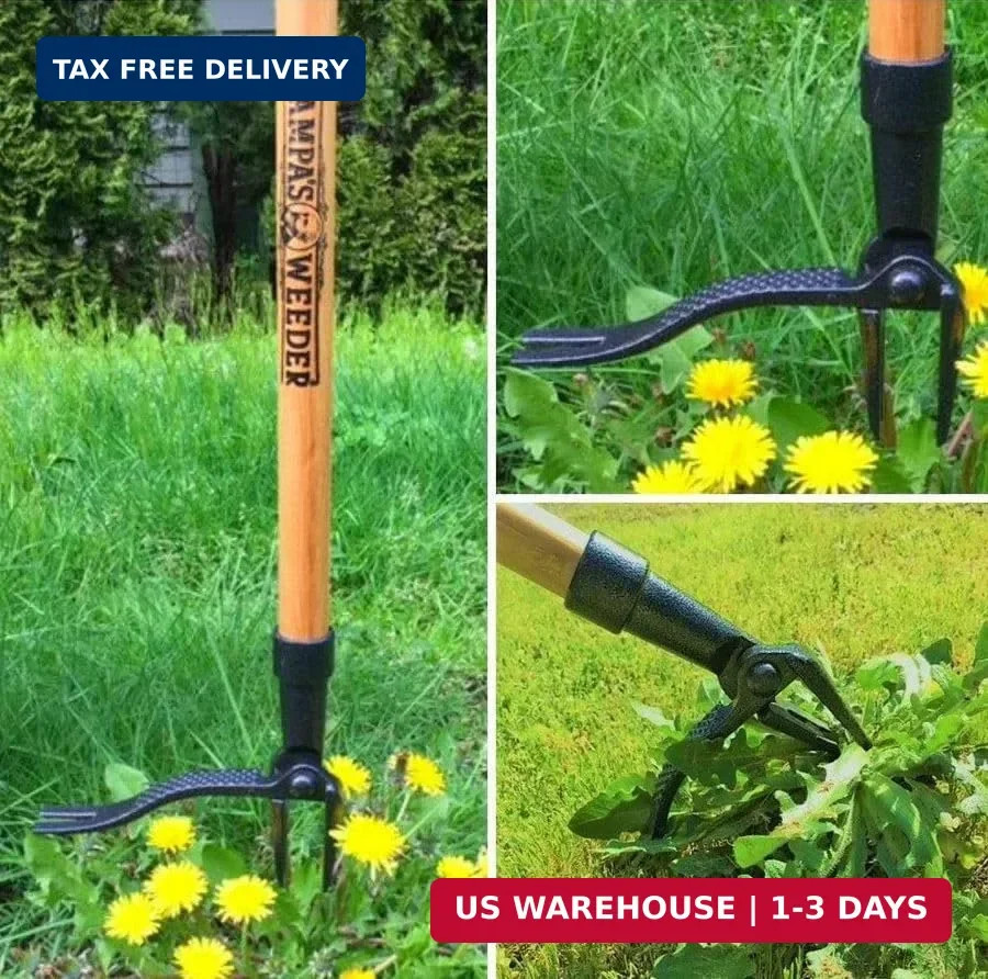 Grampa's Weeder - The Original Stand Up Weed Puller Tool with Long Handle - Made