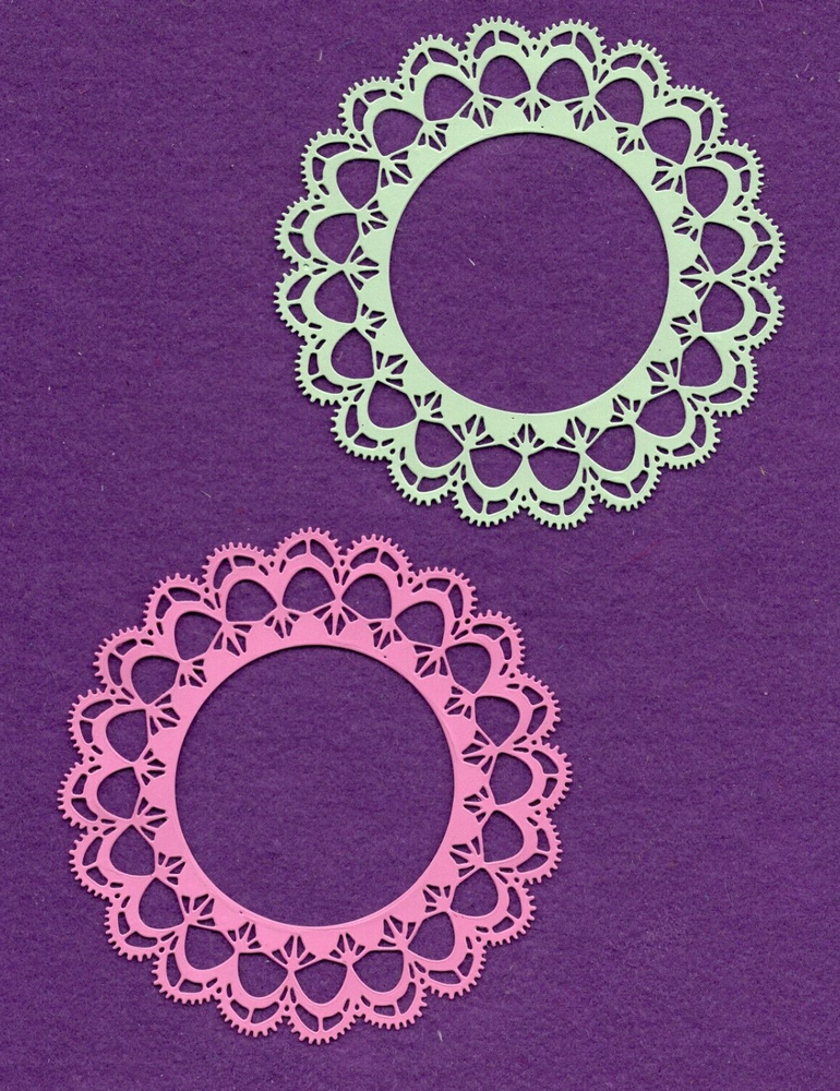 FANCY DOILY # 4 die cuts scrapbook cards W