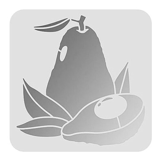 10"x10" Clear Plastic Stencil - Avocado (SA932)