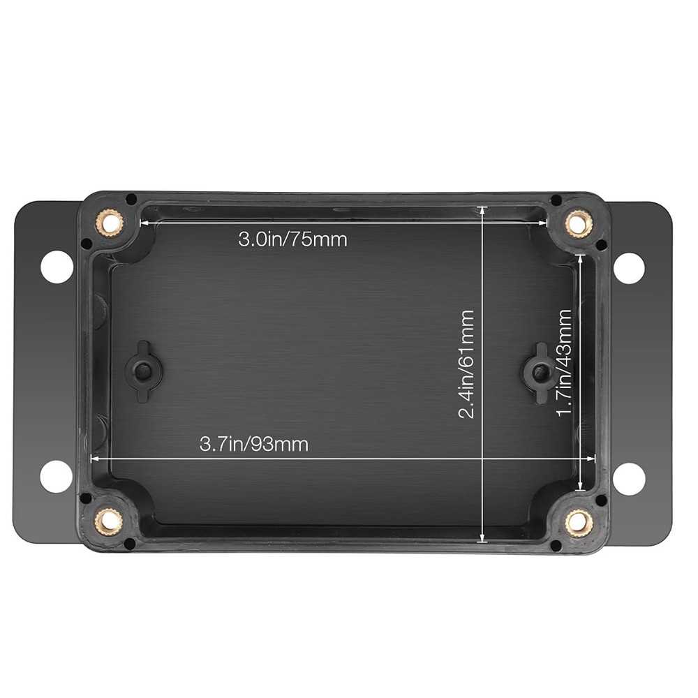 2 Pack IP65 Electronic Project Box Plastic ABS 3.95 x 2.7 x 2, Black