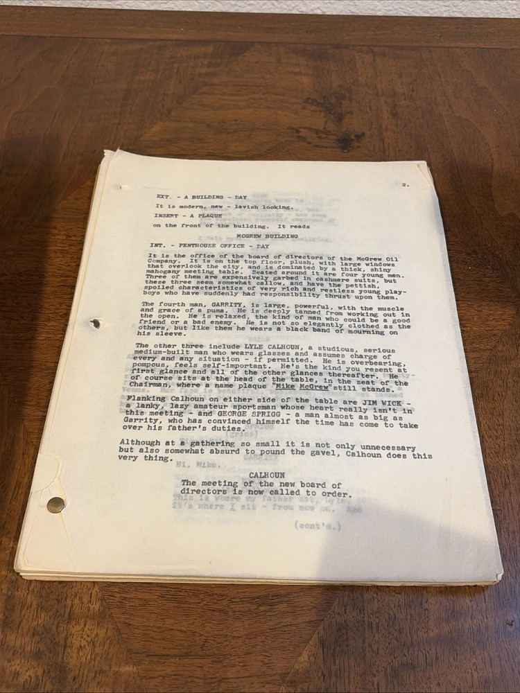 Tiger Mike Screenplay Steve Fisher Annotated Vintage Hollywood Script