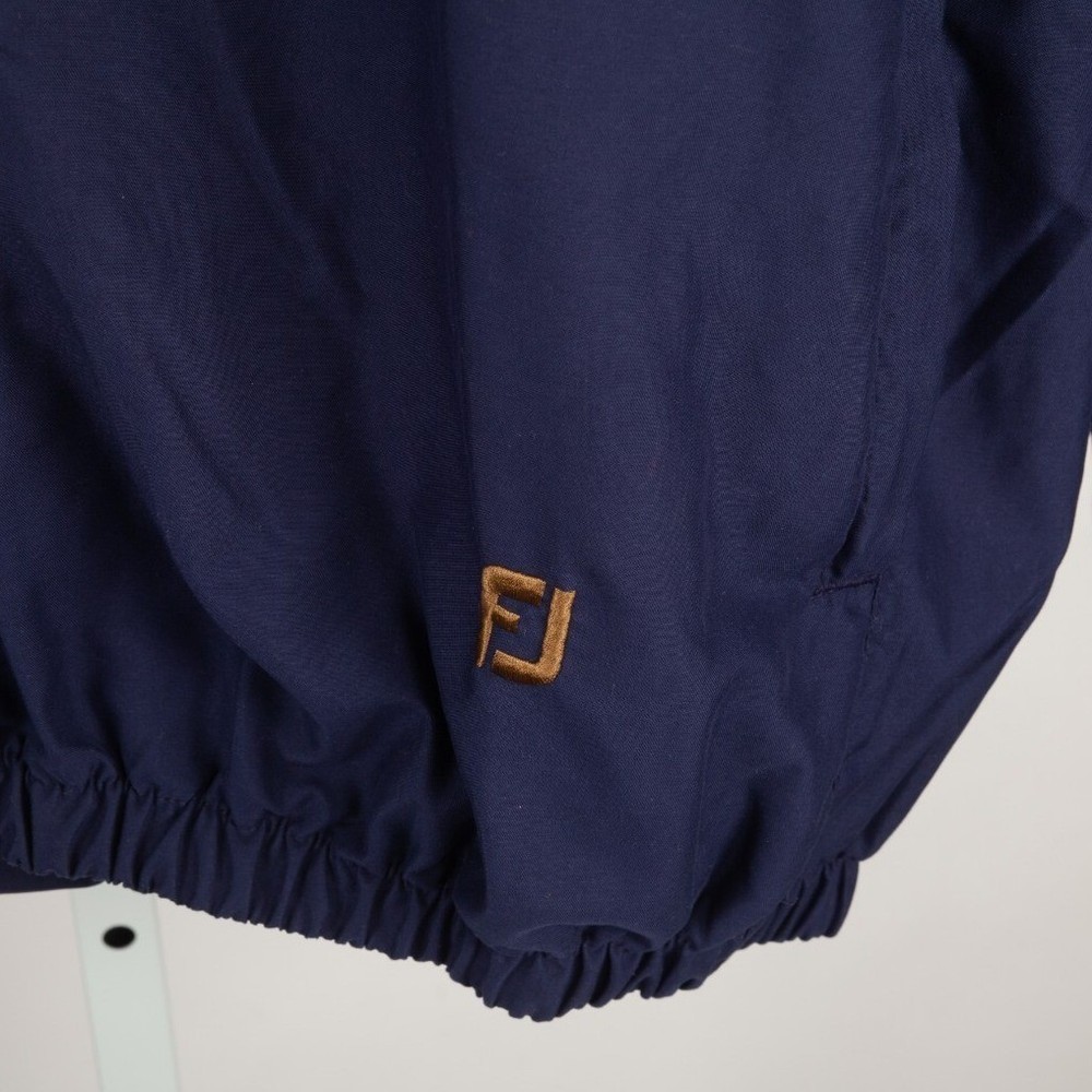 FootJoy Windbreaker Pullover Mens Large Navy Blue V-Neck TPC Golf Jacket