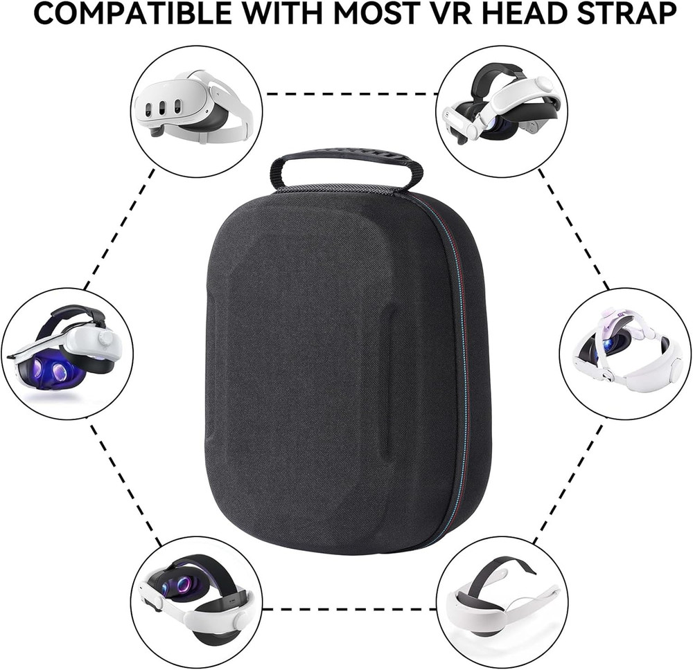Hard Carrying Case Compatible with Meta Quest 3S/Quest 3/Oculus Quest 2/VP/Pico4