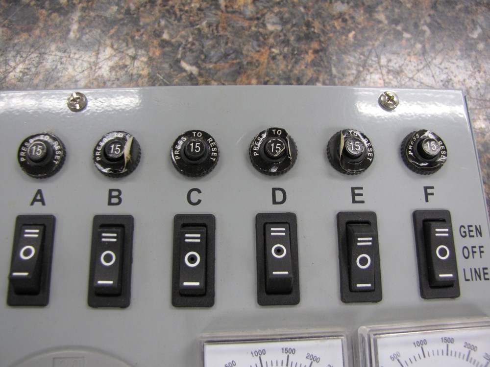 EmerGen 5000W Manual Generator Transfer Switch Panel Model #6-5000 6x 15A