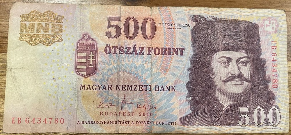 Banknote Hungary 500 Forint 2010 P196c
