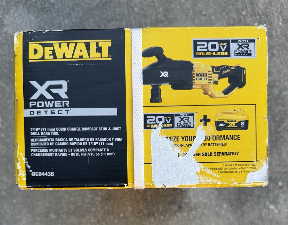 DeWalt XR Power Detect 7/16” Quick Change Compact Stud & Joist Drill Bare Tool