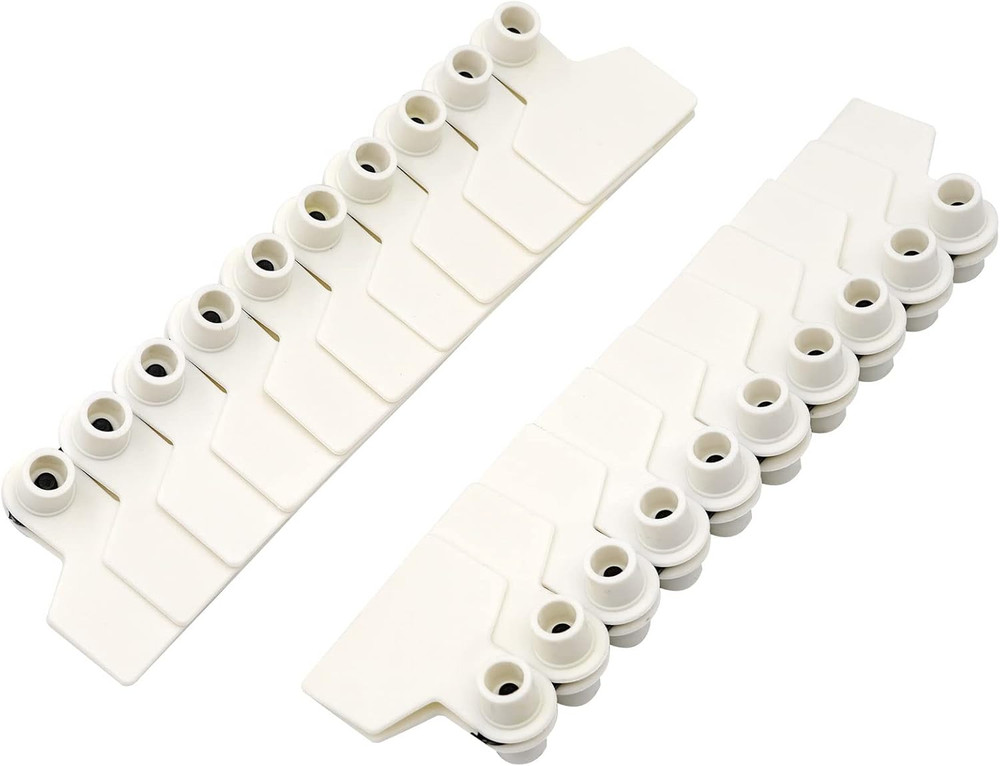Blank Ear Tags 100 Pieces for Livestock Identification (White)