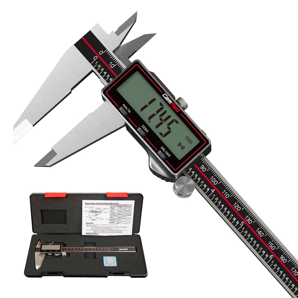 Wireless Digital Caliper 0-6 Inch/150mm with Data Transfer to Excel/Phone/PC,...