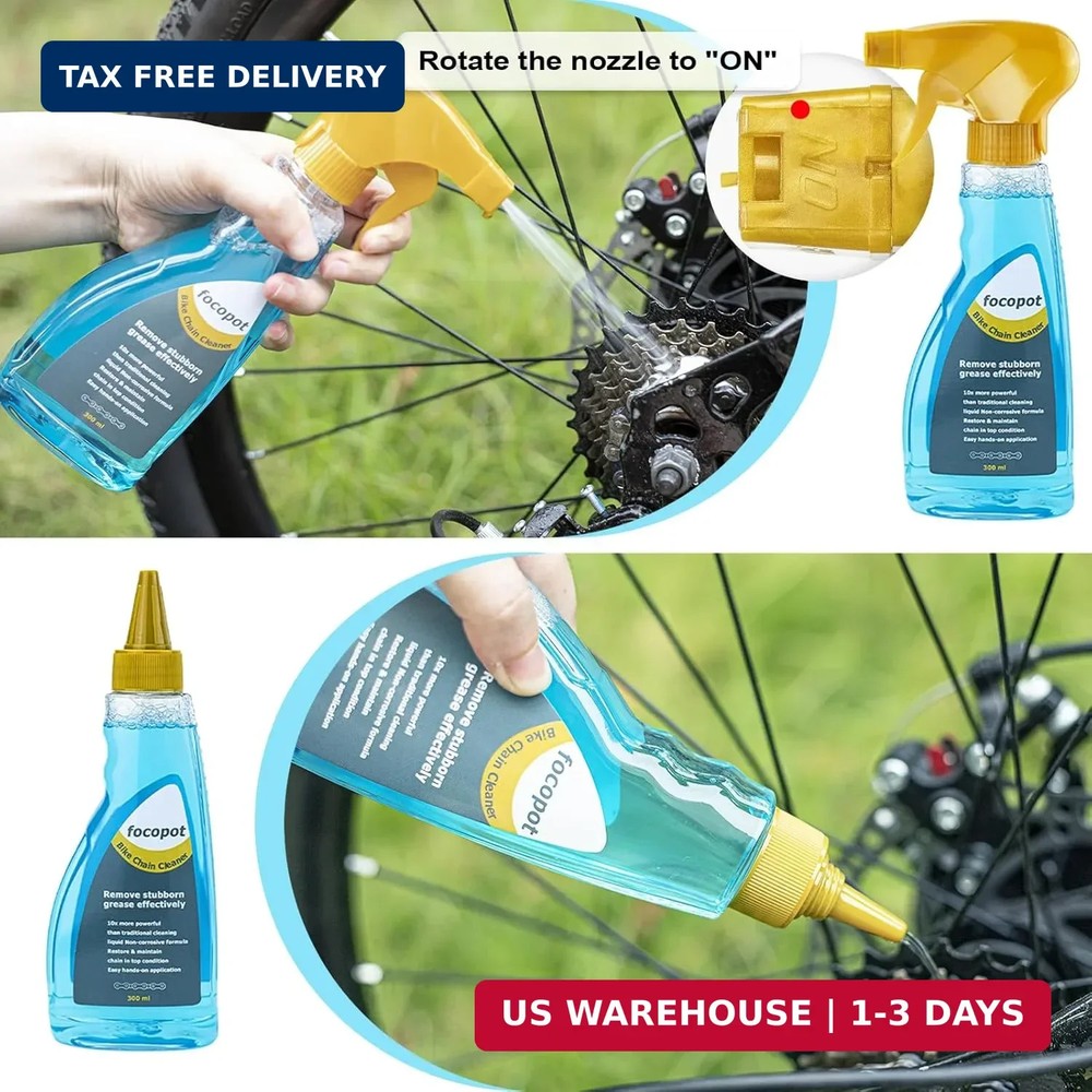 focopot Bike Chain Cleaner Kit Including Chain Oil Lubricant,Bike Chain Degrease