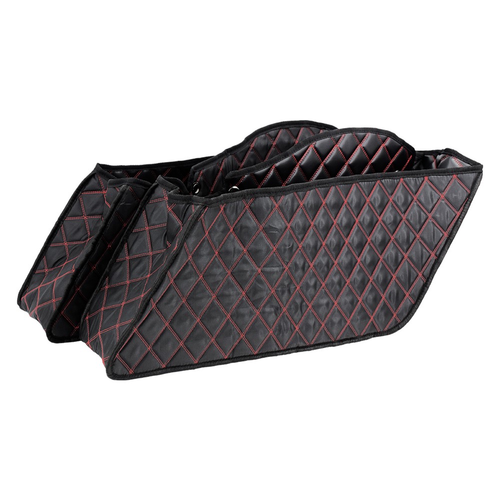 Non-Stretched Saddlebag Liners Inserts Red Thread Fit For Harley Touring 2014-up